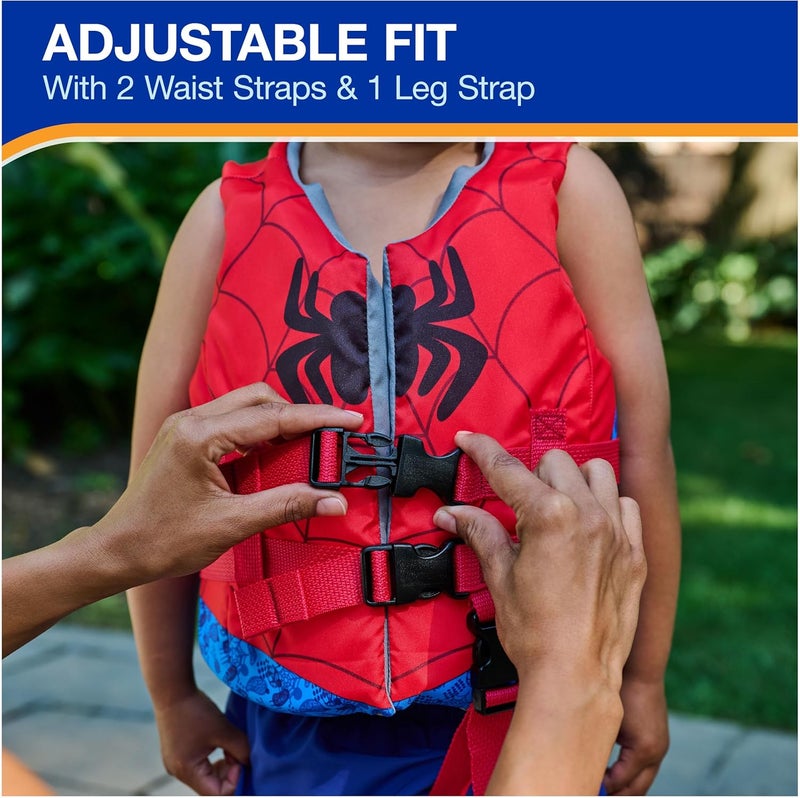 SwimWays Marvel Swim Trainer Life Jacket, US Coast Guard Approved Life Vest Kids Swim Vest, Pool Floats & Life Jackets for Kids 33-55 lbs, Spidey - Image 2